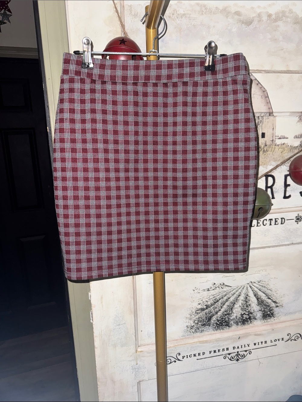 Red Plaid Mini Skirt - Classic Checked Women's Skirt